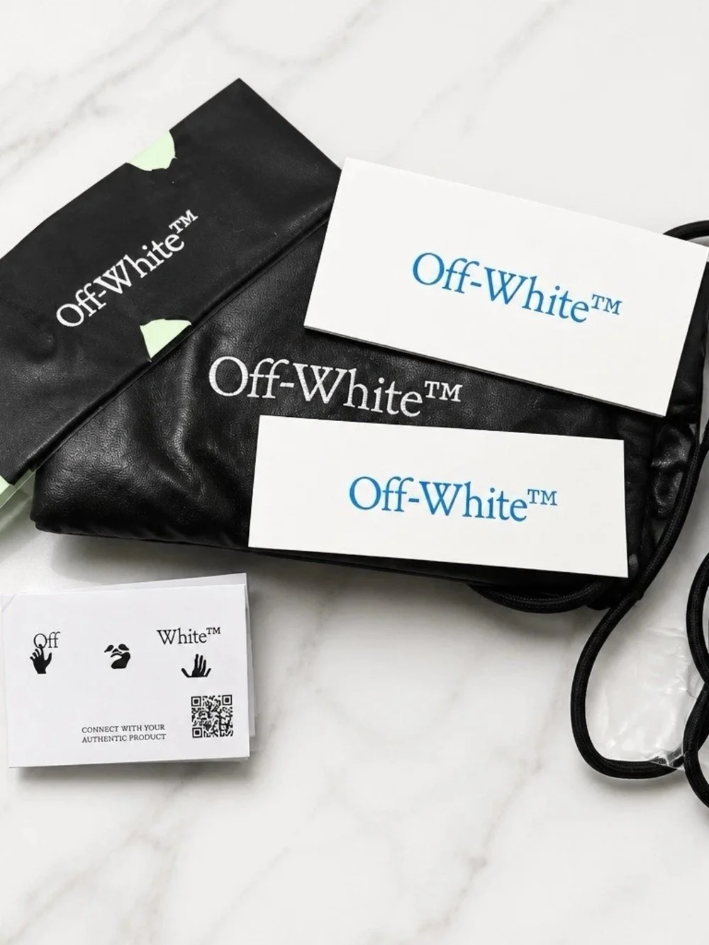 Off-White Men's Rectangle Sunglasses Black Plastic Frame Gray Tinted Lenses